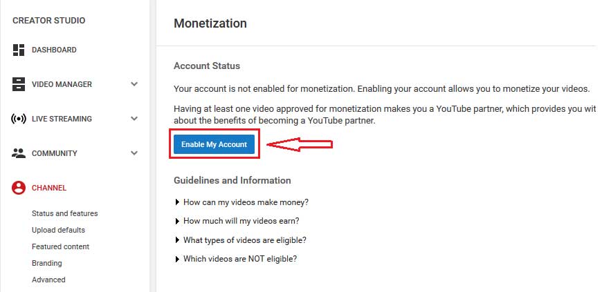 Monetization Make money on youtube